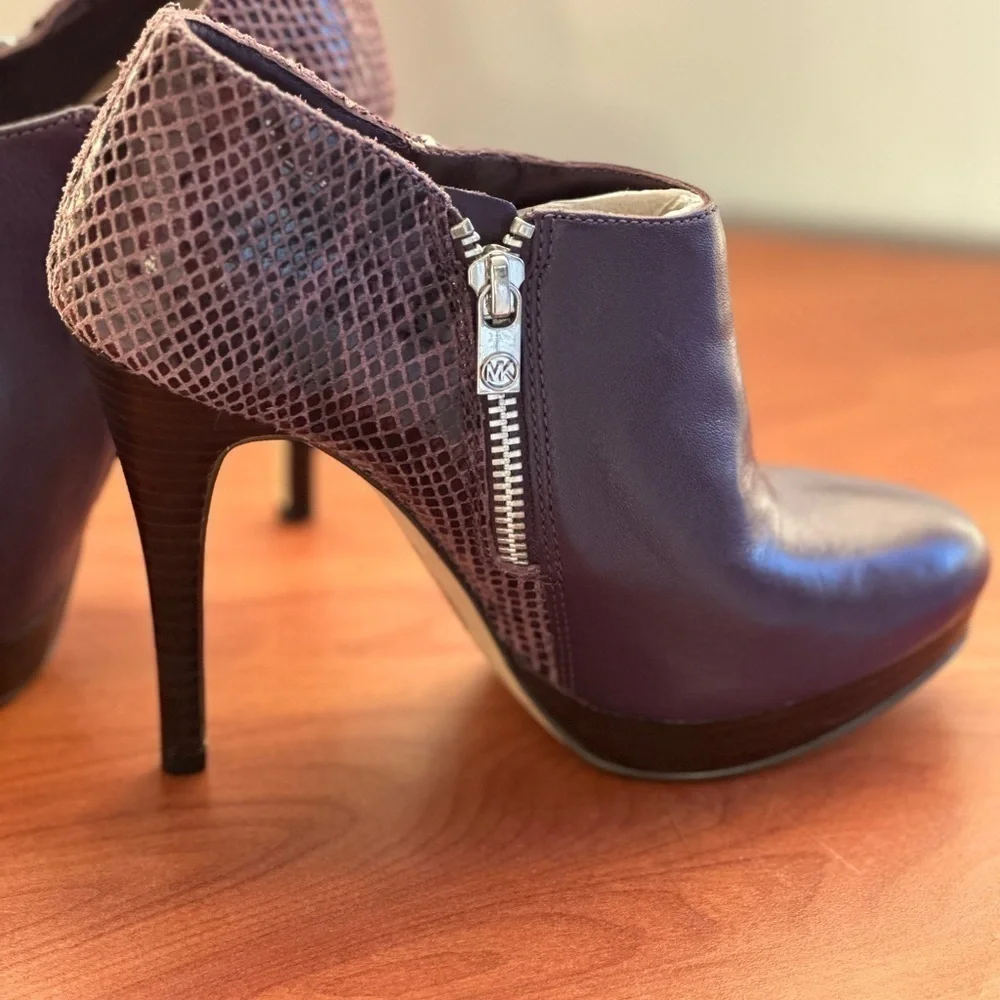 Michael Kors York booties size 5.5 dark slate (purple) brand new in box.